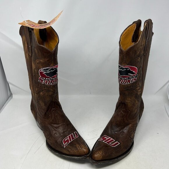 Game Day Boots Southern Illinois University Sulkis Distressed Leather Size 11B - Picture 13 of 14
